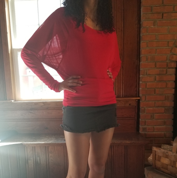 Arden B Red cross Blouse - Picture 3 of 3